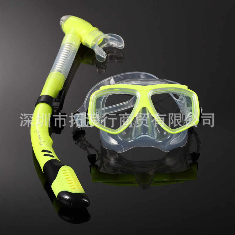 硅膠成人潛水鏡 全干式呼吸管套裝 浮潛潛水面罩 潛水用品可近視