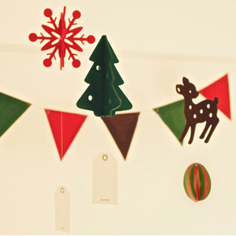 云木雜貨 創意新年圣誕立體掛飾圣誕樹小鹿不織布裝飾品掛件禮物
