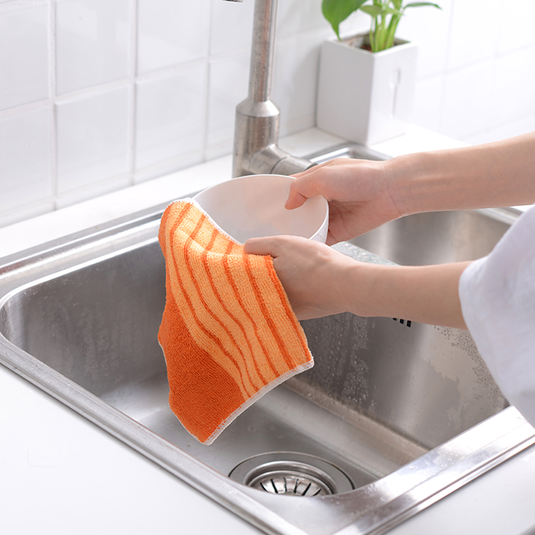 云木雜貨 壽司卷抹布洗碗巾柔軟細纖維吸水加厚清潔洗碗布3條裝