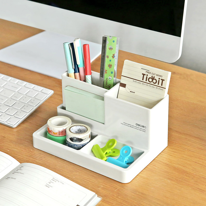 云木雜貨 多功能筆筒收納盒簡約塑料簡創意時尚文具盒 辦公桌面