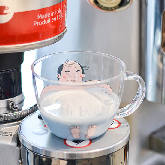 云木雜貨 大叔柴犬萌貓耐熱透明玻璃水杯牛奶果汁咖啡杯早餐杯