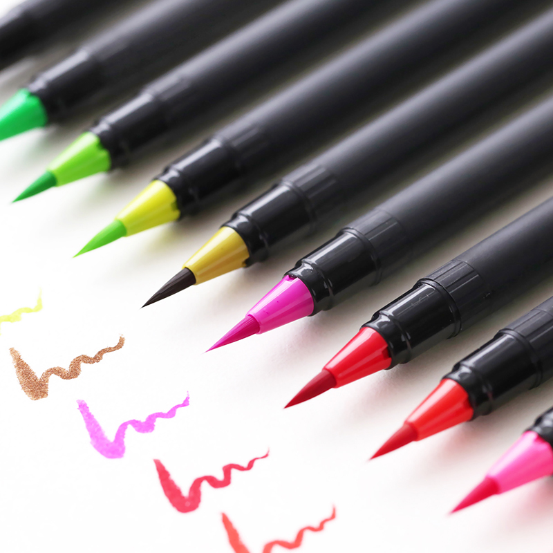云木雜貨 20色裝軟頭水彩筆套裝 繪畫涂鴉填色筆水彩畫畫筆套裝