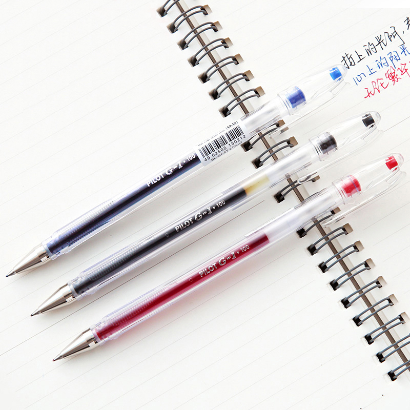 日本PILOT 百樂G-1 百樂BL-G1-5中性筆/水筆辦公水筆簡約透明