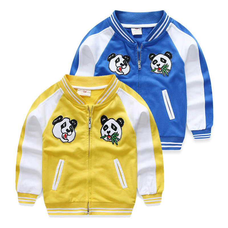 寶寶熊貓棒球服 秋裝韓版新款童裝男童裝兒童拼袖外套wt-4990